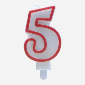 candela-bordo-rosso-numero-5