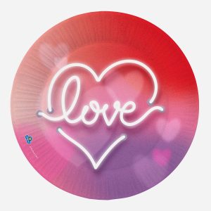 piatti-carta-love-neon-23-cm