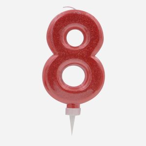 candela-gigante-rosso-numero-8
